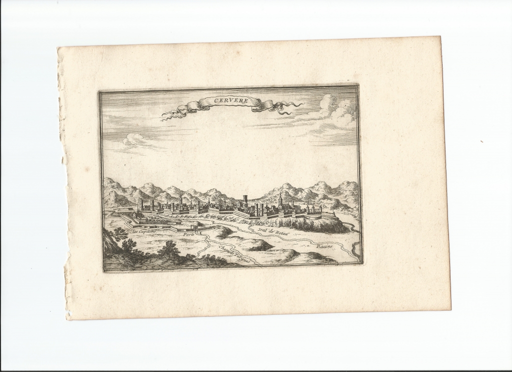 Vista de Cervera (Lleida), 1688. Beaulieu